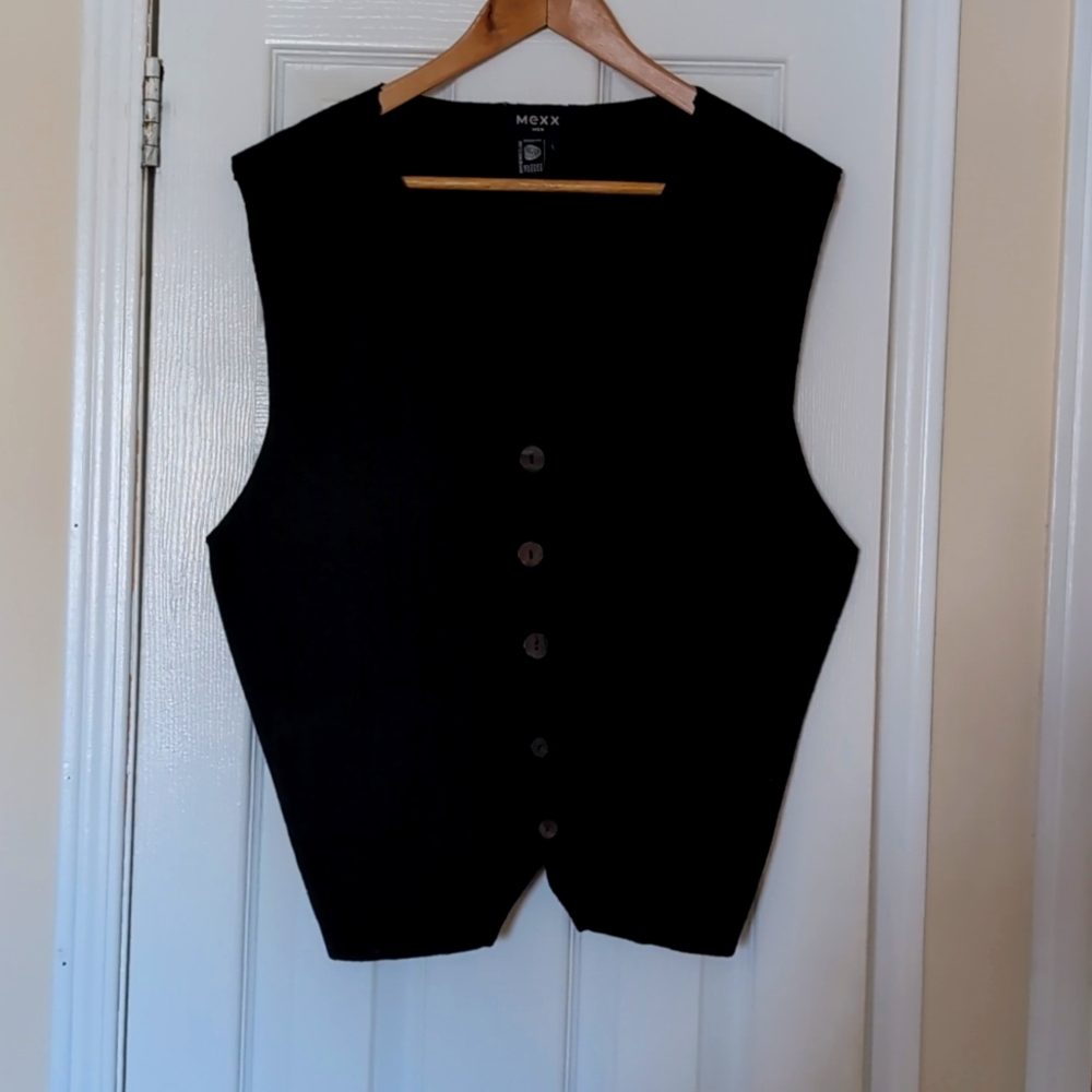 Mexx Black Merino Wool Vest